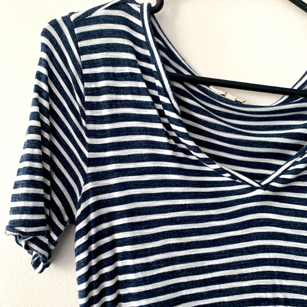 Madewell Striped High Low T-shirt sz s